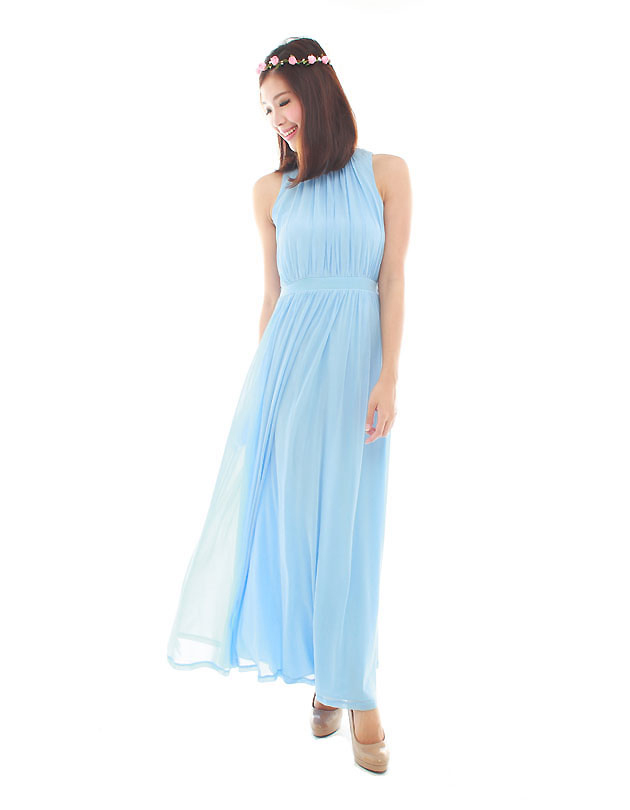 Paris Maxi Dress in Powder Blue